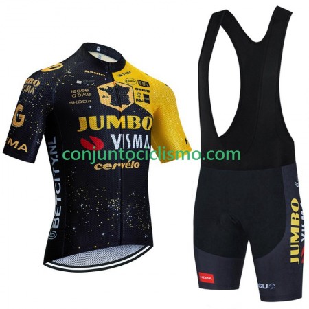 Conjunto Maillot + Culotte Corto con tirantes Jumbo Visma Tdf Velodrome 2023